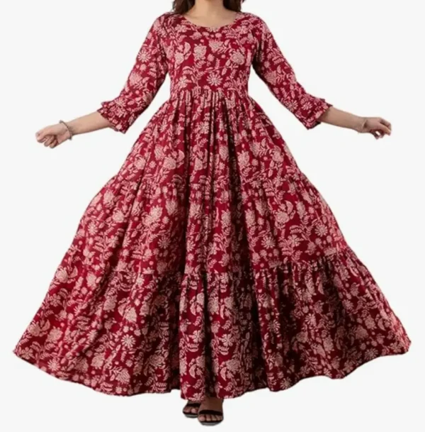 Women's Cotton Maternity Dress Pregnancy Casual Long Sleeve Dual Zipped for Feeding Nursing Maternity Dress Kurti